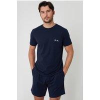 Threadbare Men's Script Logo Short Lounge Set (2-Piece Set) in Navy | Size: Small