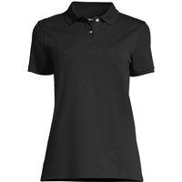 Lands' End Women's Piqu Polo Shirt in Black | Size: 14-16
