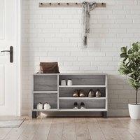 Berkfield Home Shoe Cabinet Grey Sonoma 102x36x60 cm Engineered Wood | Size: 102 x 36 x 60 cm