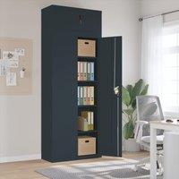 Berkfield Home File Cabinet Anthracite 90x40x240 cm Steel in Black | Size: 90 x 40 x 240 cm