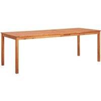 Berkfield Home Garden Table 215x90x74 cm Solid Acacia Wood in Brown | Size: 215 x 90 x 74 cm
