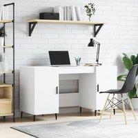 Berkfield Home Desk White 140x50x75 cm Engineered Wood | Size: 140 x 50 x 75 cm