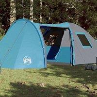 Berkfield Home Family Tent Dome 6-Person Blue Waterproof