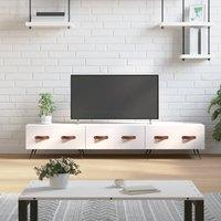 Berkfield Home TV Cabinet White 150x36x30 cm Engineered Wood | Size: 150 x 36 x 30 cm