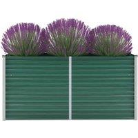 Berkfield Home Garden Raised Bed Galvanised Steel 160x40x77 cm Green | Size: 160 x 40 x 77 cm