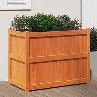Berkfield Home Garden Planter Wax Brown 90x50x70 cm Solid Wood Pine | Size: 90 x 50 x 70 cm