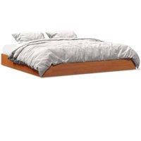 Berkfield Home Bed Frame without Mattress Wax Brown 180x200 cm Super King Solid Wood Pine