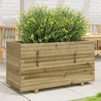 Berkfield Home Garden Planter 90x40x49.5 cm Impregnated Wood Pine in Brown