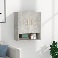 Berkfield Home Wall Cabinet Concrete Grey 60x31x70 cm Engineered Wood | Size: 60 x 31 x 70 cm