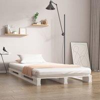 Berkfield Home Pallet Bed White 100x200 cm Solid Wood Pine