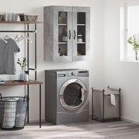 Berkfield Home Wall Mounted Cabinet Concrete Grey 69.5x34x90 cm Engineered Wood