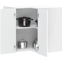 Berkfield Home Kitchen Wall Corner Cabinet Lucca White Engineered Wood
