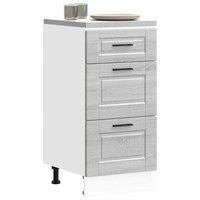 Berkfield Home Kitchen Base Cabinet Porto Grey Sonoma Engineered Wood