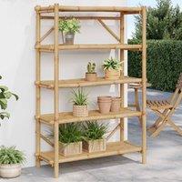 Berkfield Home 5-Layer Shelf 100x40x150 cm Bamboo in Brown | Size: 100 x 40 x 150 cm