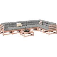 Berkfield Home 8 Piece Garden Sofa Set Solid Wood Douglas Fir in Brown