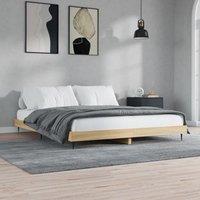 Berkfield Home Bed Frame Sonoma Oak 200x200 cm Engineered Wood in Brown