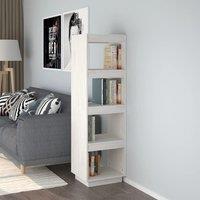 Berkfield Home Book Cabinet/Room Divider White 40x35x135 cm Solid Pinewood | Size: 40 x 35 x 135 cm