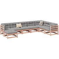 Berkfield Home 8 Piece Garden Sofa Set Solid Wood Douglas Fir in Brown