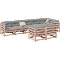 Berkfield Home 8 Piece Garden Sofa Set Solid Wood Douglas Fir in Brown