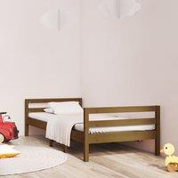 Berkfield Home Bed Frame Honey Brown 75x190 cm Small Single Solid Wood Pine