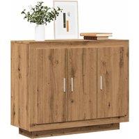Berkfield Home Sideboard Artisan Oak 92x35x75 cm Engineered Wood in Brown | Size: 92 x 35 x 75 cm