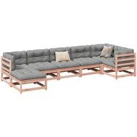 Berkfield Home 7 Piece Garden Sofa Set Solid Wood Douglas Fir in Brown