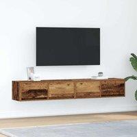 Berkfield Home TV Cabinets 2 pcs Old Wood 80x31x25.5 cm Engineered Wood in Brown