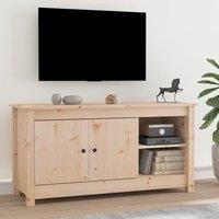 Berkfield Home TV Cabinet 103x36.5x52 cm Solid Wood Pine in Brown