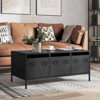 Berkfield Home Coffee Table Black 101.5x50x43.5 cm Cold-rolled Steel