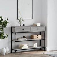Berkfield Home Console Table Grey Sonoma 100x25x75 cm Engineered Wood | Size: 100 x 25 x 75 cm