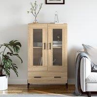 Berkfield Home Highboard Sonoma Oak 69.5x31x115 cm Engineered Wood in Brown