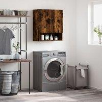 Berkfield Home Wall Cabinet Smoked Oak 60x31x70 cm Engineered Wood in Brown | Size: 60 x 31 x 70 cm