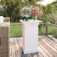 Berkfield Home Flower Stand White 40x40x60 cm Solid Wood Pine | Size: 40 x 40 x 60 cm