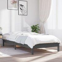 Berkfield Home Bed Frame Grey 90x200 cm Solid Wood Pine