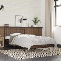 Berkfield Home Bed Frame without Mattress Brown Oak 100x200 cm