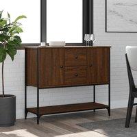 Berkfield Home Sideboard Brown Oak 100x36x85 cm Engineered Wood | Size: 100 x 36 x 85 cm