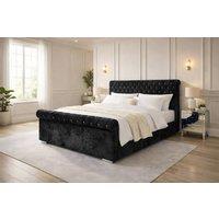 PARADISE BEDS LTD Luxury Ripon Divan Ottoman Modern Bed in Black | Size: Double