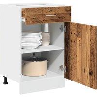 Berkfield Home Drawer Bottom Cabinet Lyon Old Wood 50x46x81.5 cm Engineered Wood in Brown
