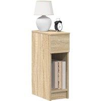 Berkfield Home Bedside Cabinet with Drawer Sonoma Oak 20x36x60 cm in Brown | Size: 20 x 36 x 60 cm