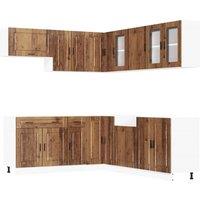 Berkfield Home 11 Piece Kitchen Cabinet Set Porto Old Wood Engineered Wood in Brown