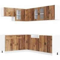 Berkfield Home 11 Piece Kitchen Cabinet Set Porto Old Wood Engineered Wood in Brown