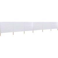 Berkfield Home 6-panel Wind Screen Fabric 800x160 cm Sand White