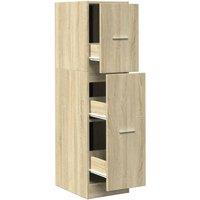 Berkfield Home Apothecary Cabinet Sonoma Oak 30x41x118 cm Engineered Wood in Light Oak | Size: 30 x 41 x 118 cm