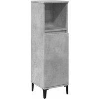 Berkfield Home Bathroom Cabinet Concrete Grey 30x30x100 cm Engineered Wood | Size: 30 x 30 x 100 cm