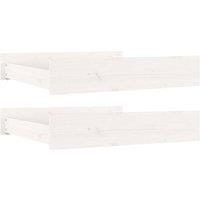 Berkfield Home Bed Drawers 2 pcs White Solid Wood Pine