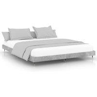 Berkfield Home Bed Frame Concrete Grey 120x200 cm Engineered Wood | Size: Small Double