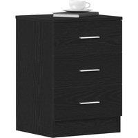 Berkfield Home Bedside Cabinets 2 pcs Black Oak 38x35x55 cm Engineered Wood | Size: 38 x 35 x 55 cm