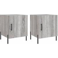 Berkfield Home Bedside Cabinets 2 pcs Grey Sonoma 40x40x50 cm Engineered Wood | Size: 40 x 40 x 50 cm