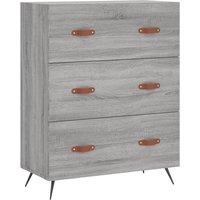 Berkfield Home Chest of Drawers Grey Sonoma 69.5x34x90 cm Engineered Wood