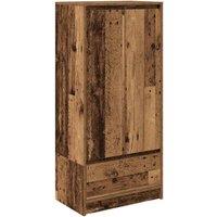 Berkfield Home Cabinet with Drawer Old Wood 55.5x34x119.5 cm Engineered Wood in Brown